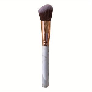 Peekingoose - Marble Pattern Makeup Brush - Soft Fiber Bristles, Beveled Blush & Contour Brush