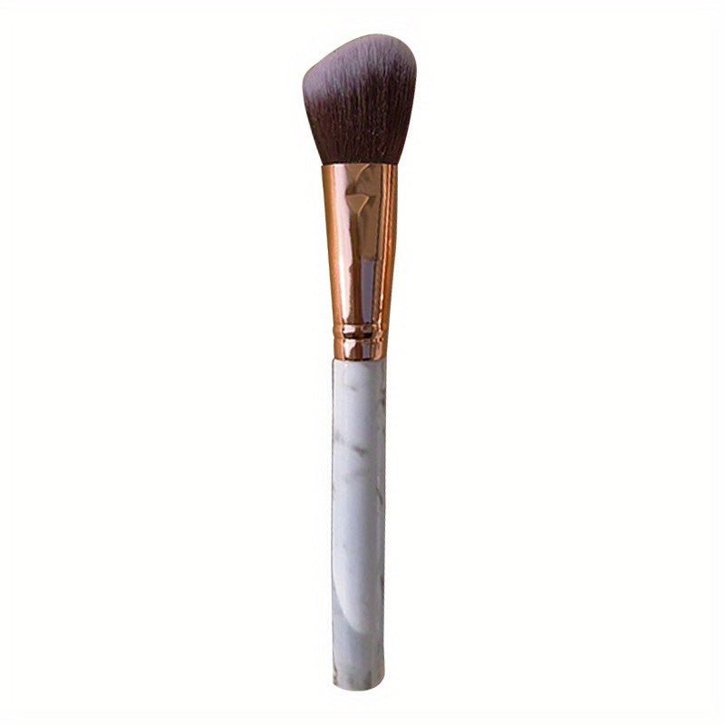Peekingoose - Marble Pattern Makeup Brush - Soft Fiber Bristles, Beveled Blush & Contour Brush