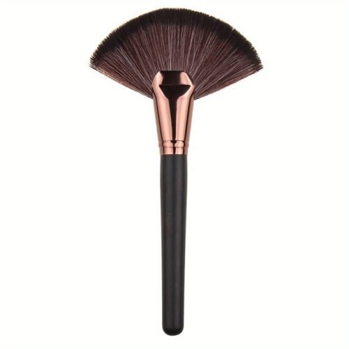 Peekingoose - Fan-shaped Powder Finishing Brush - Black and Golden Handle