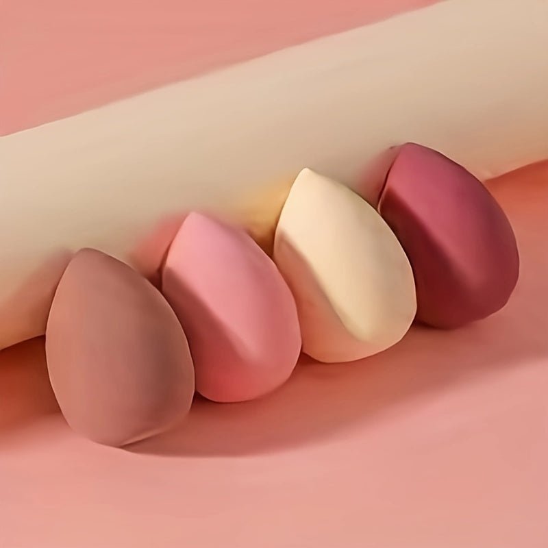 4pcs Makeup Peekingoose - Sponge Blender - Non-Latex, Skin-Friendly, Dual Use for Wet and Dry Foundation Blending