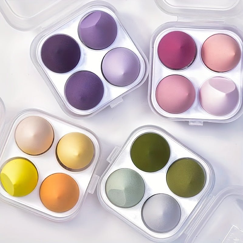 Peekingoose - 4PCS Makeup Sponge Beauty Blender Set - Ultra-Soft, Seamless Blend for Liquid Foundation, Durable & Bouncy