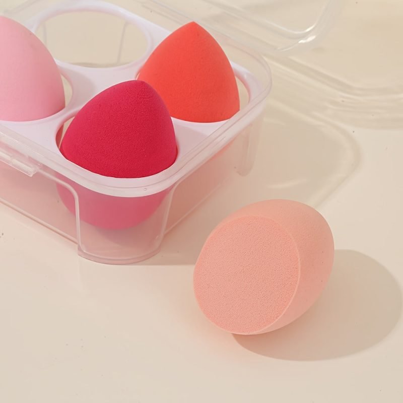 Peekingoose - 4pcs Makeup Sponges Beauty Blender with Portable Case for Daily Makeup and Travel Use