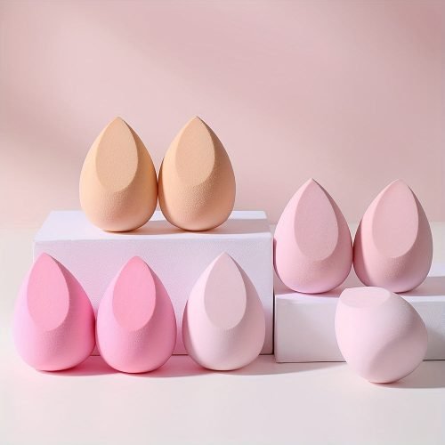Peekingoose - Premium Pink Makeup Sponges - 8pcs for Flawless Blending