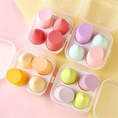 Peekingoose - 4PCS Premium Makeup Sponge Set - Bouncy Beauty Blender, Soft for Wet & Dry Use