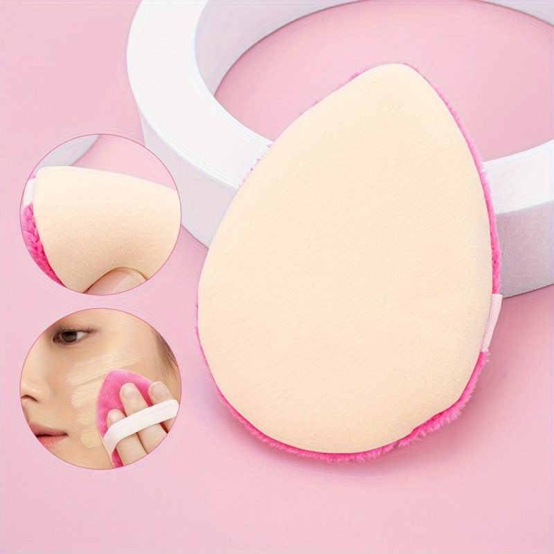 Peekingoose - 1pc Water Drop Shaped Powder Puff - Latex-Free, Double-Sided, for Flawless Face Makeup