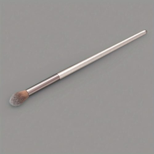 Peekingoose - Wooden Champagne Highlighter Brush - Soft Bristles, Ergonomic Design