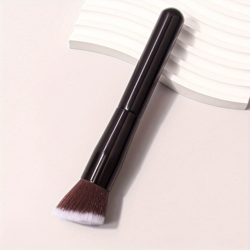 Peekingoose - Black Angled Contour Brush - Soft Bristles for Blush, Powder, and Multifunctional Makeup