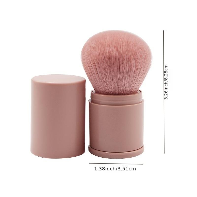 Peekingoose - Retractable Powder Blush Brush - Portable, Soft Bristles, Travel Size