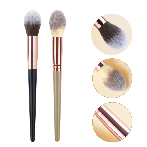 Peekingoose - Premium Flame Design Highlighter Brush: Soft, Angled, Ideal for Daily and Professional Makeup