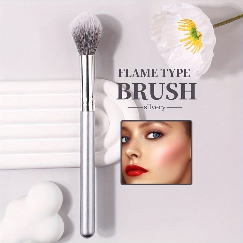 Peekingoose - Premium Nylon Bristle Highlighter Brush: Natural and Sheer Finish