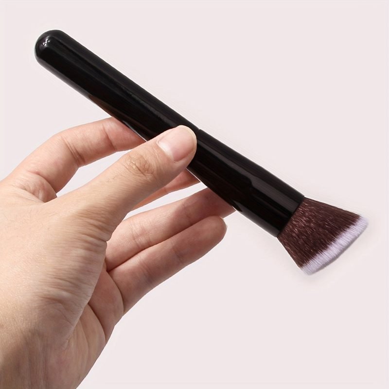 Peekingoose - Black Angled Contour Brush - Soft Bristles for Blush, Powder, and Multifunctional Makeup