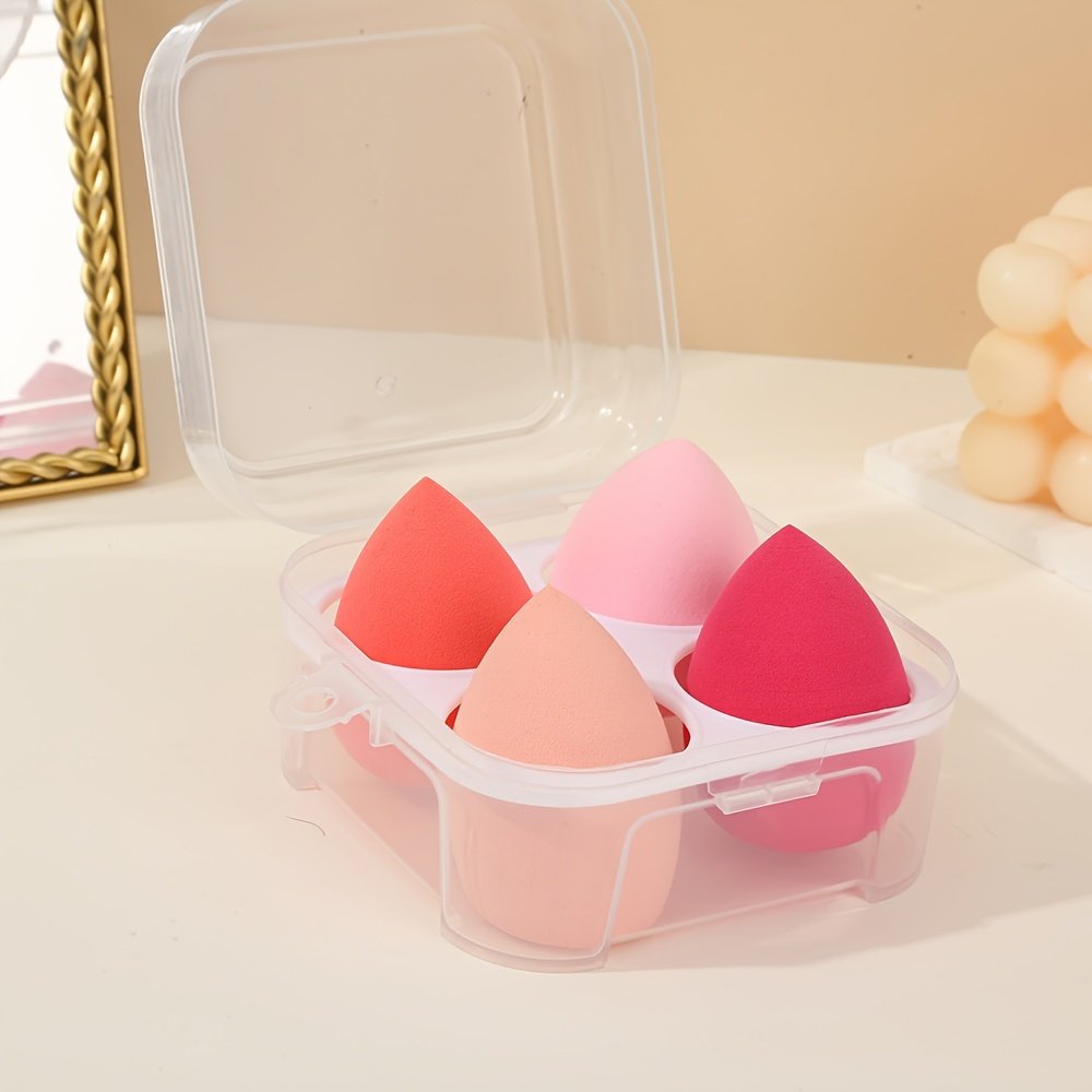 4pcs Makeup Sponges Beauty Blender with portable case