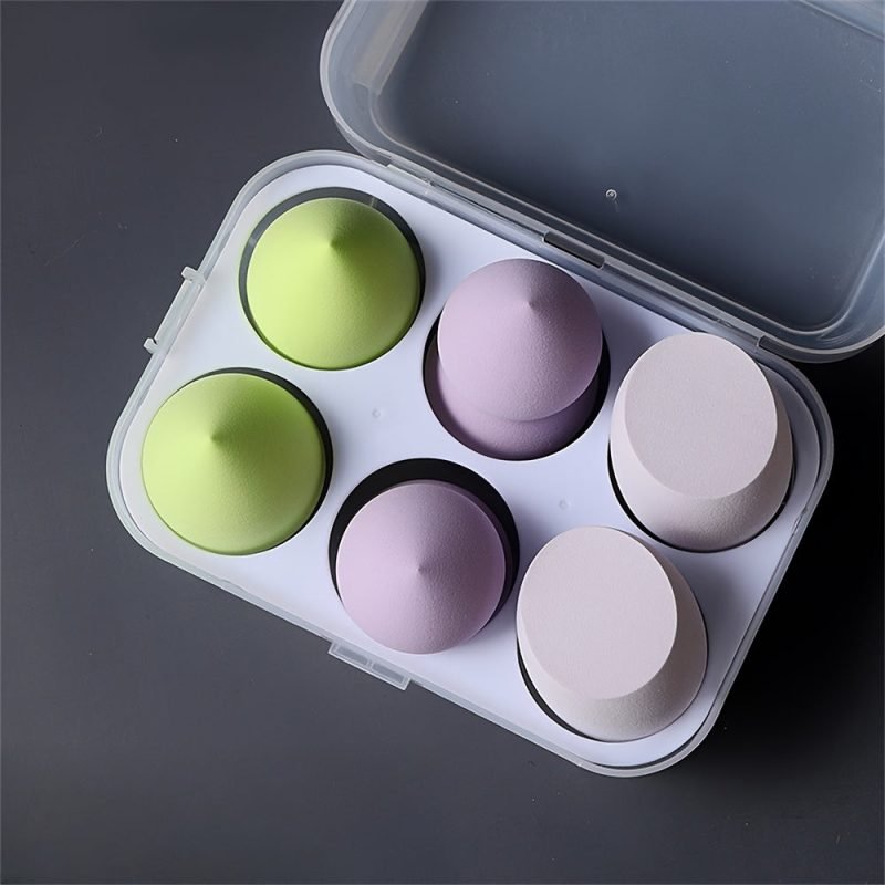 Peekingoose - 4PCS Premium Makeup Sponge Set - Bouncy Beauty Blender, Soft for Wet & Dry Use