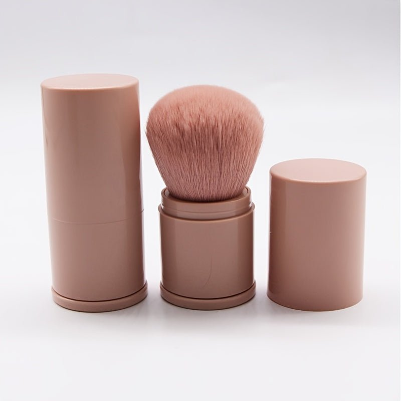 Peekingoose - Retractable Powder Blush Brush - Portable, Soft Bristles, Travel Size
