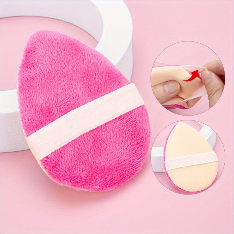 Peekingoose - 1pc Water Drop Shaped Powder Puff - Latex-Free, Double-Sided, for Flawless Face Makeup